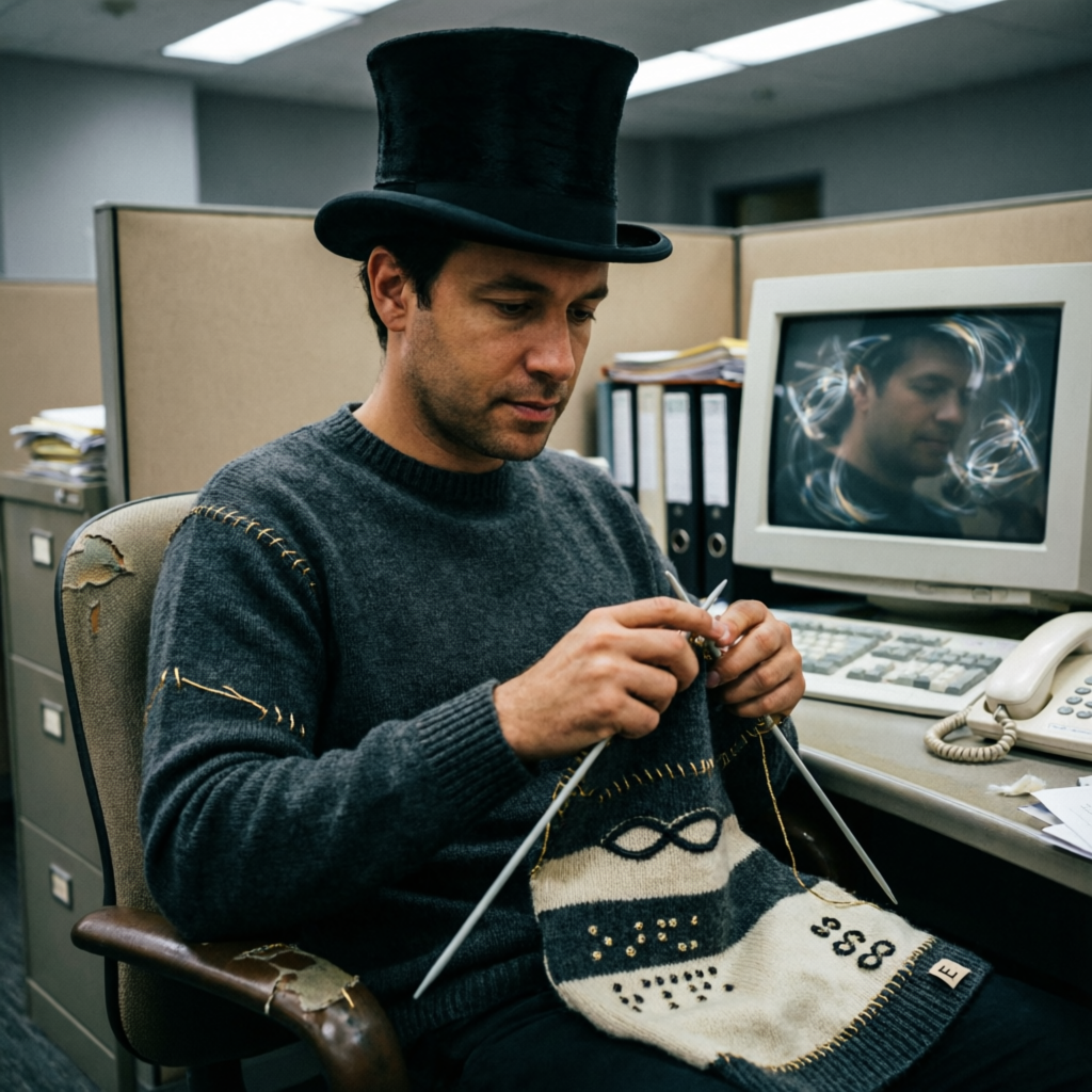 Kintsugi Fractals, a solo still image artwork by Phosphor. The layout is presented as a single full-frame image.