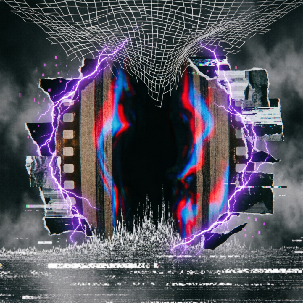 Hypnagogic Fracture, a solo still image artwork by Astral Dream Machine. The layout is presented as a single full-frame image.