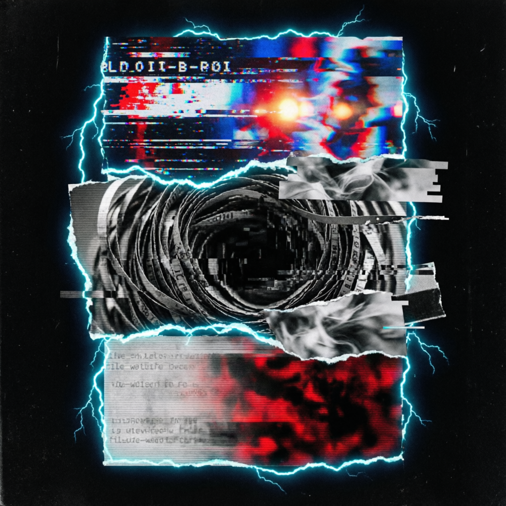 Digital Dream Hemorrhage, a solo still image artwork by Astral Dream Machine. The layout is presented as a single full-frame image.