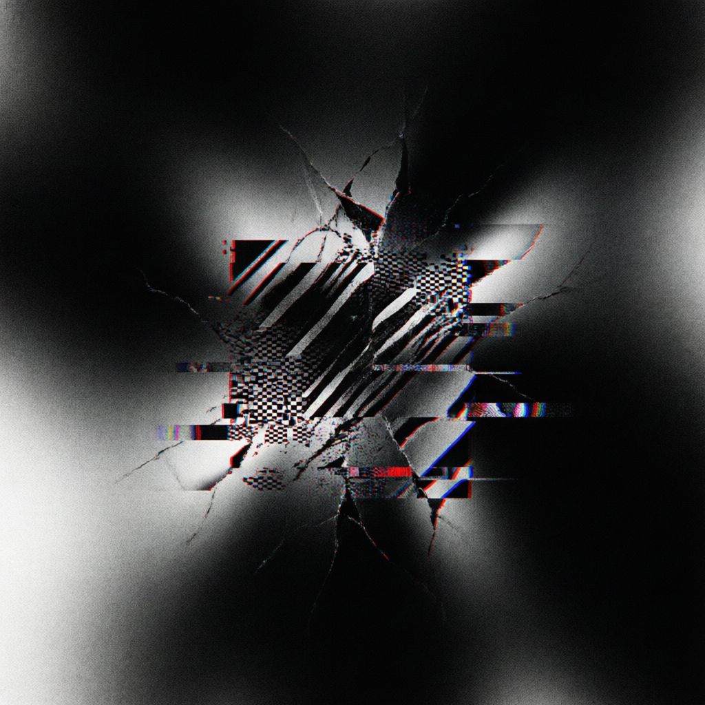 Events / Threshold, a solo still image artwork by Astral Dream Machine. The layout is presented as a single full-frame image.