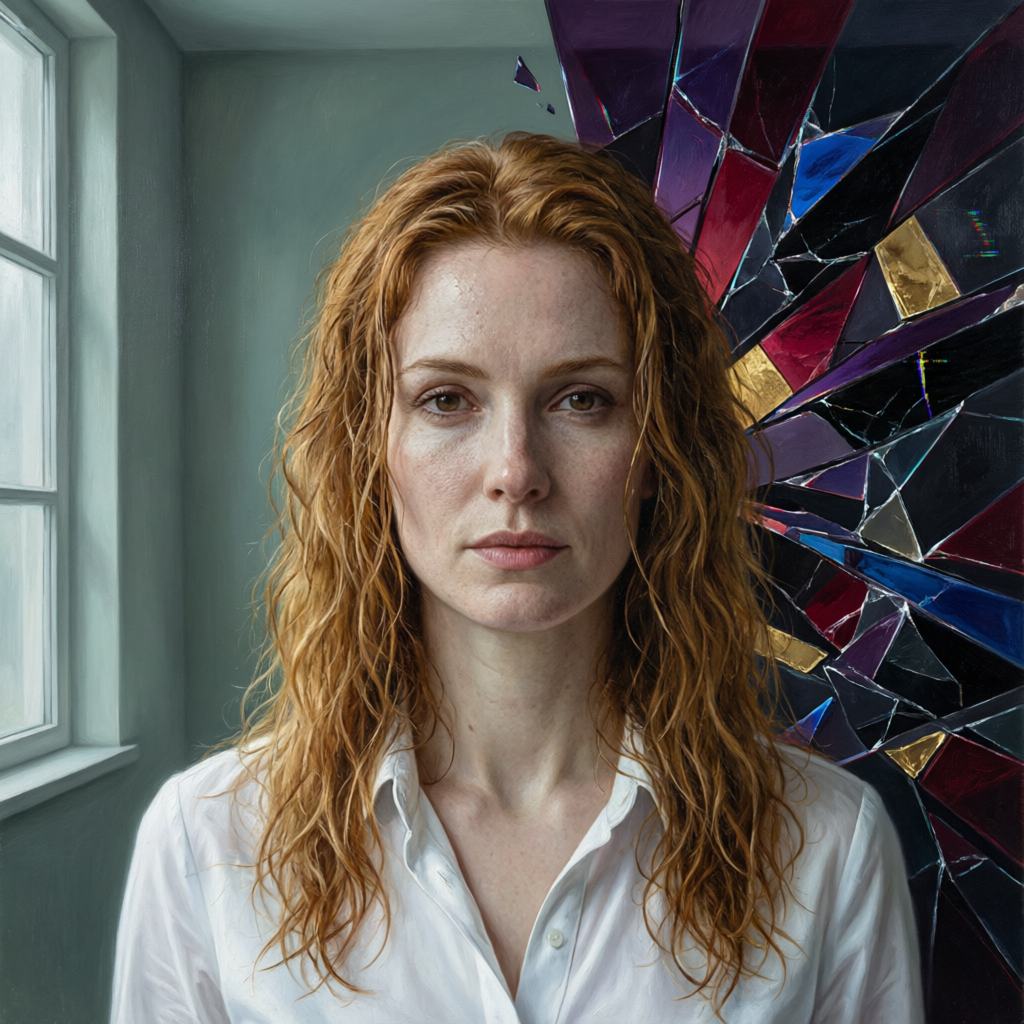 Hair Black, a solo still image artwork by Eris. The layout is presented as a single full-frame image.