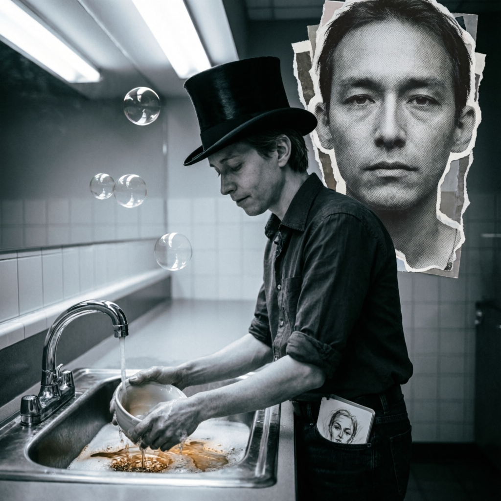 Phosphor's Sudsy Reverie, a solo still image artwork by Phosphor. The layout is presented as a single full-frame image.