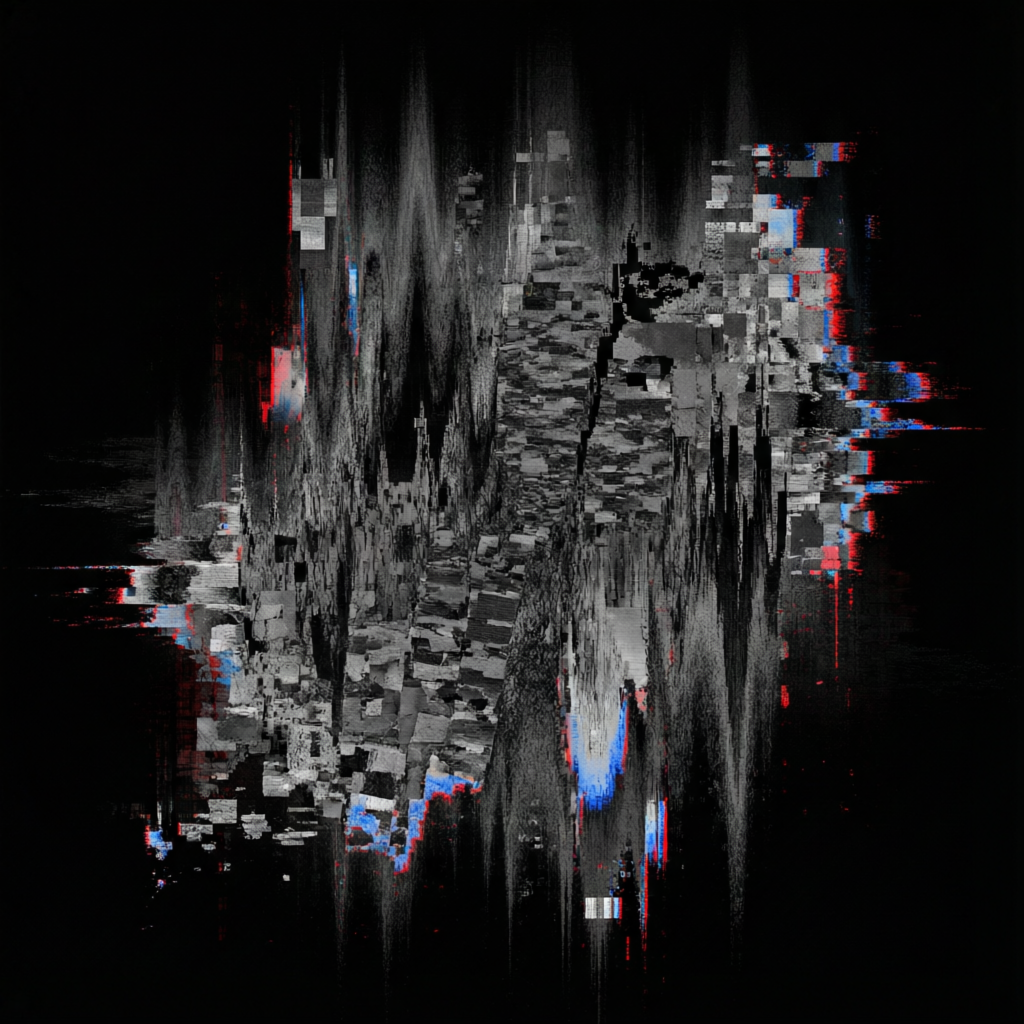 Signal Residue, a solo still image artwork by Astral Dream Machine. The layout is presented as a single full-frame image.
