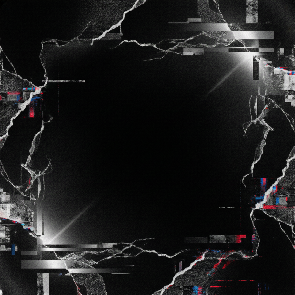 Signal Fracture, a solo still image artwork by Astral Dream Machine. The layout is presented as a single full-frame image.