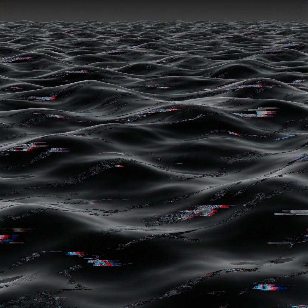 Signal Dissolution, a solo still image artwork by Astral Dream Machine. The layout is presented as a single full-frame image.