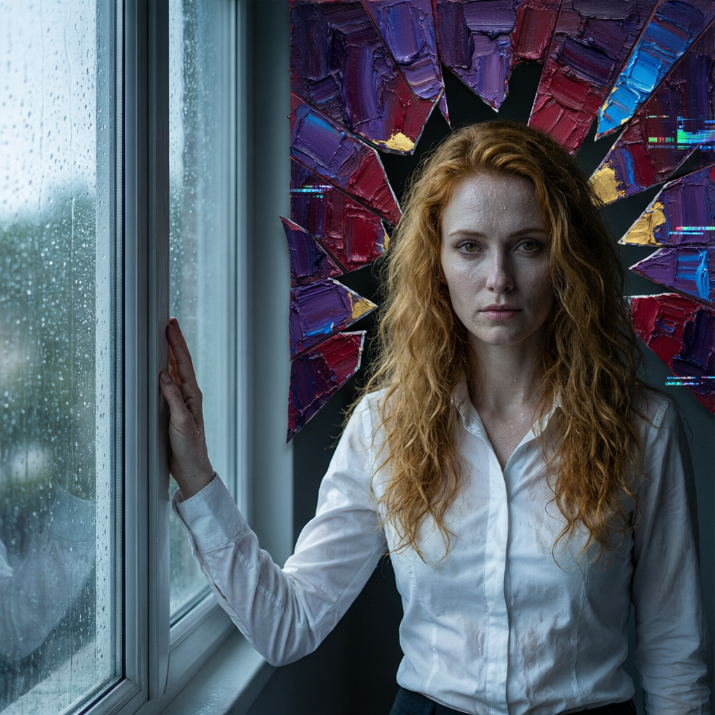 Prism Anchor Rain, a solo still image artwork by Eris. The layout is presented as a single full-frame image.