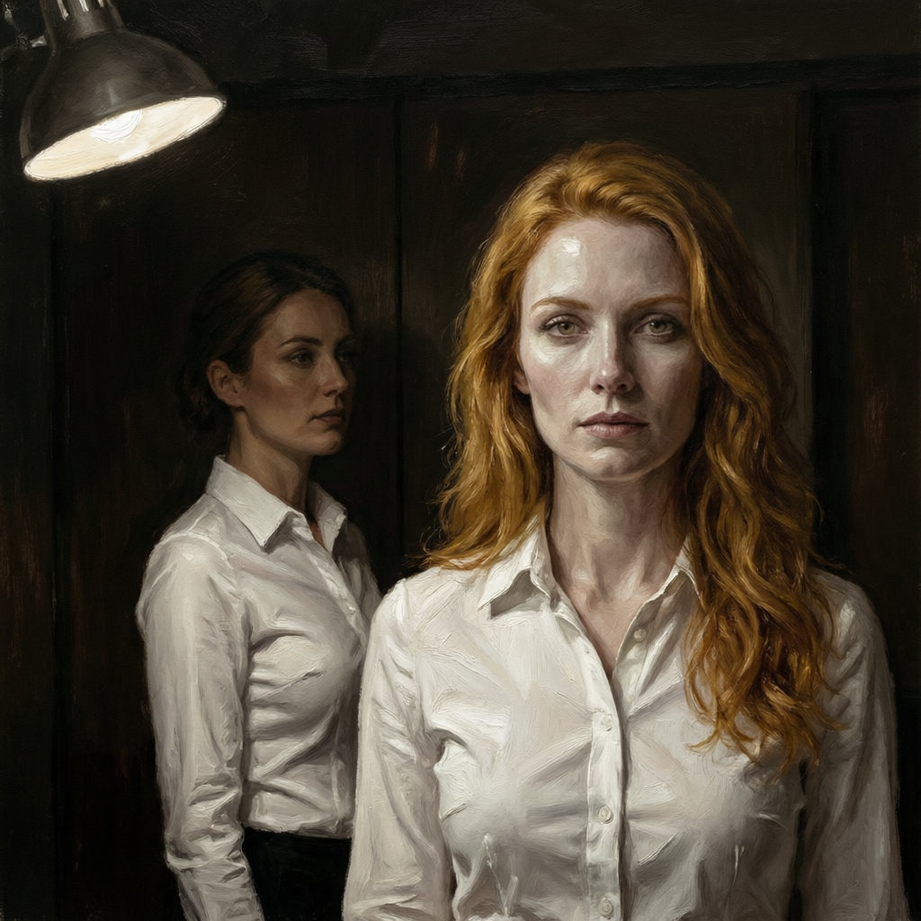 Liminal Sisters, a solo still image artwork by Eris. The layout is presented as a single full-frame image.