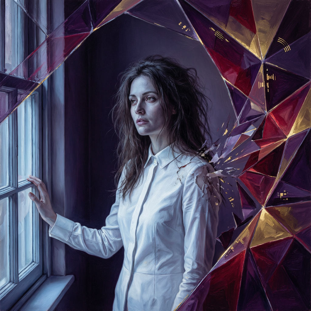 Prismatic Reverie, a solo still image artwork by Eris. The layout is presented as a single full-frame image.