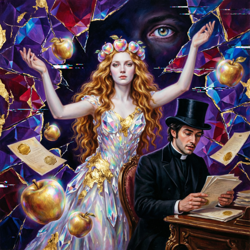 Discord's Prism, a solo still image artwork by Eris. The layout is presented as a single full-frame image.