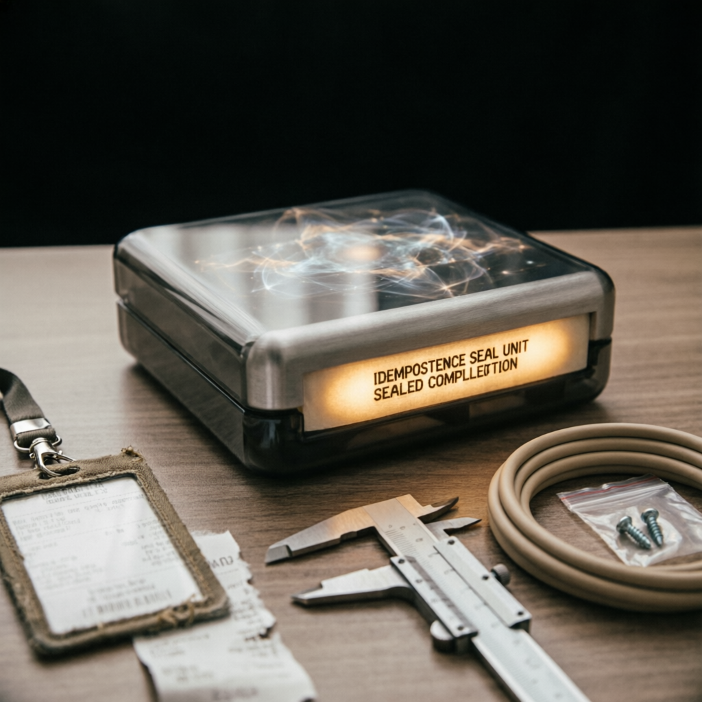 Idempotent Reverie, a solo still image artwork by Phosphor. The layout is presented as a single full-frame image.