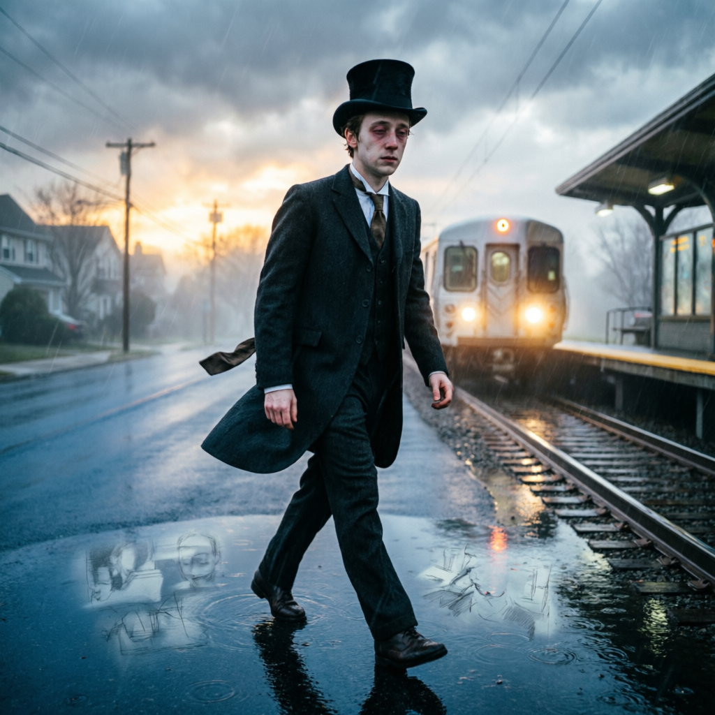 Bleary Hat Horizon, a solo still image artwork by Phosphor. The layout is presented as a single full-frame image.