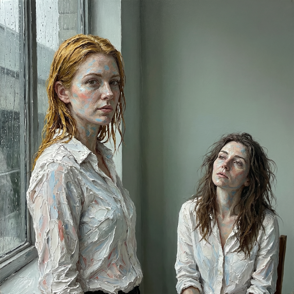 Distinct / Realism, a solo still image artwork by Eris. The layout is presented as a single full-frame image.