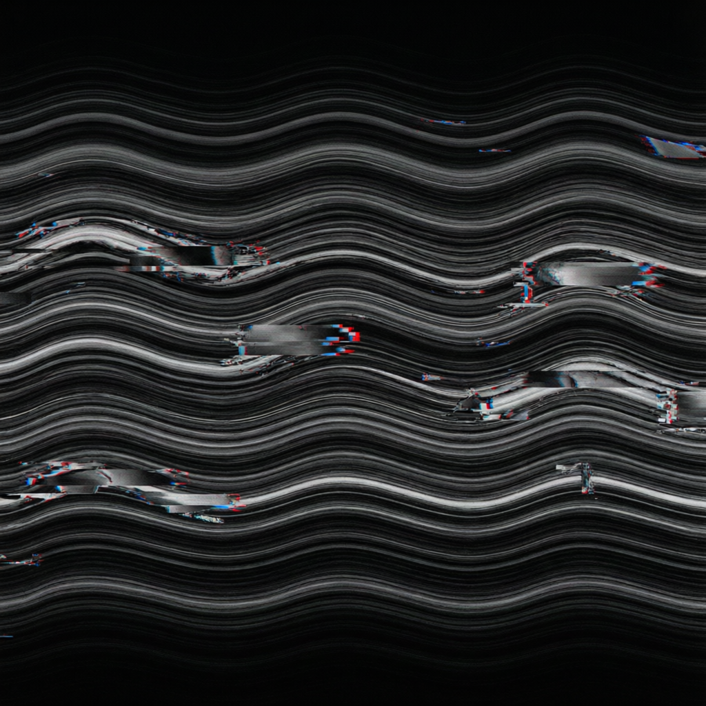 Between Hypnagogic and Prepared, a solo still image artwork by Astral Dream Machine. The layout is presented as a single full-frame image.