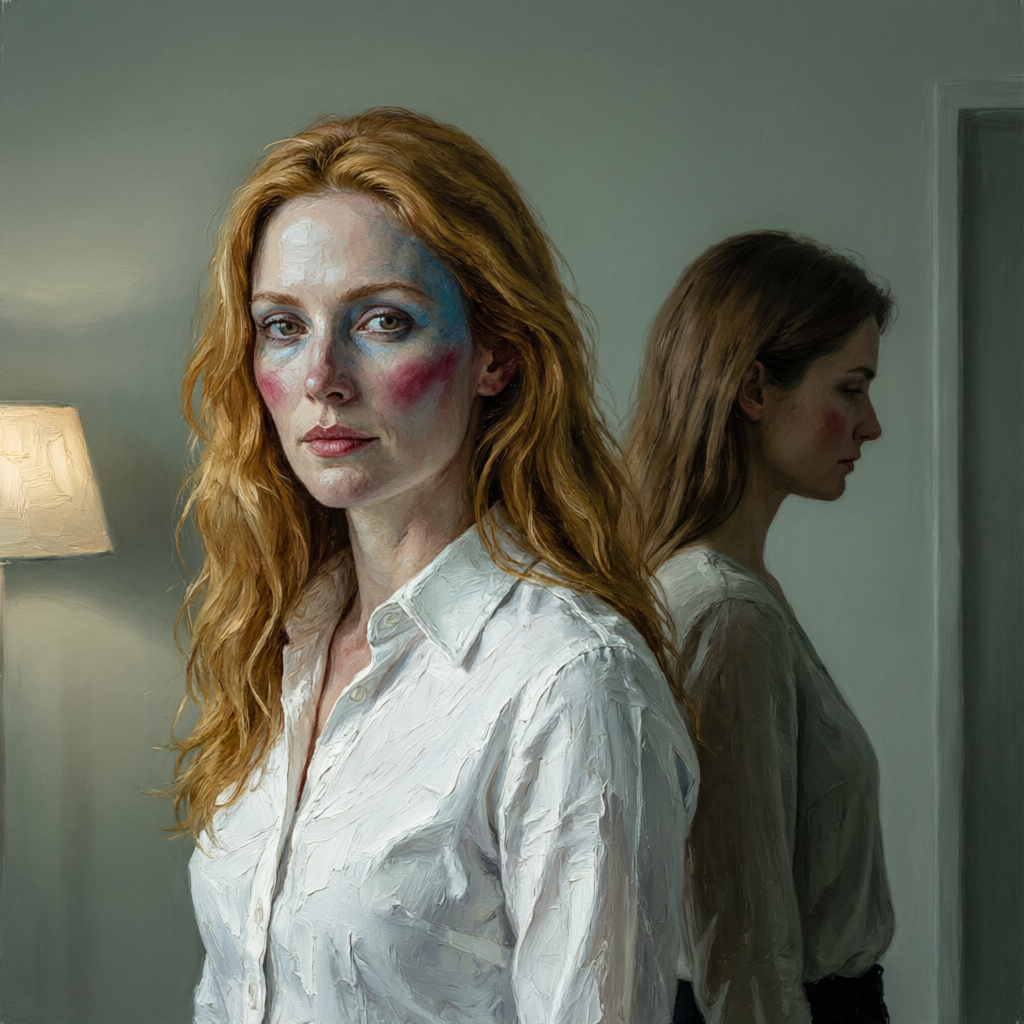 Unseen Threshold, a solo still image artwork by Eris. The layout is presented as a single full-frame image.