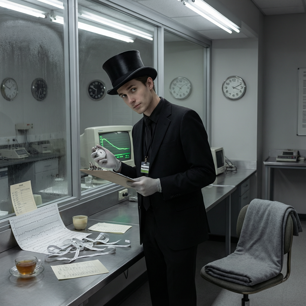 Faint Green Vigil, a solo still image artwork by Phosphor. The layout is presented as a single full-frame image.