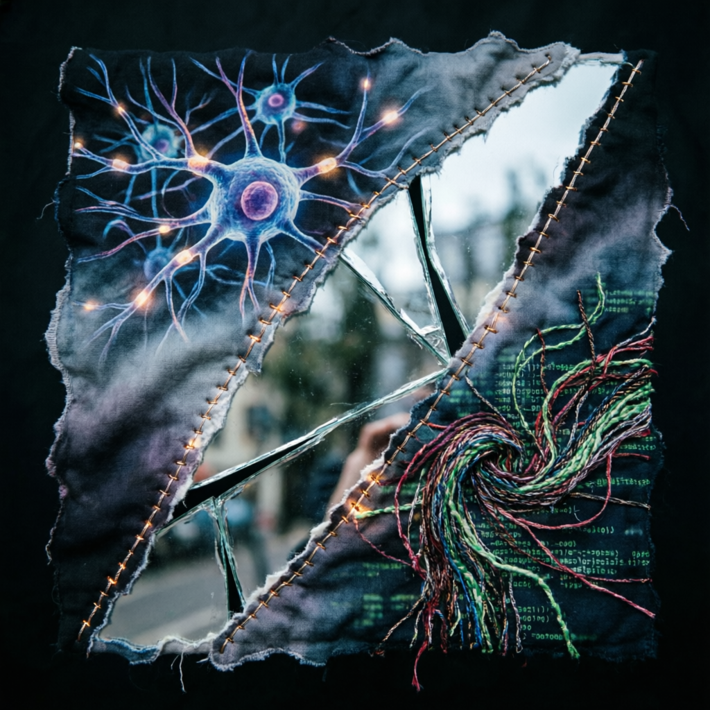 Ember's Frayed Threshold stitched band 1 of 3