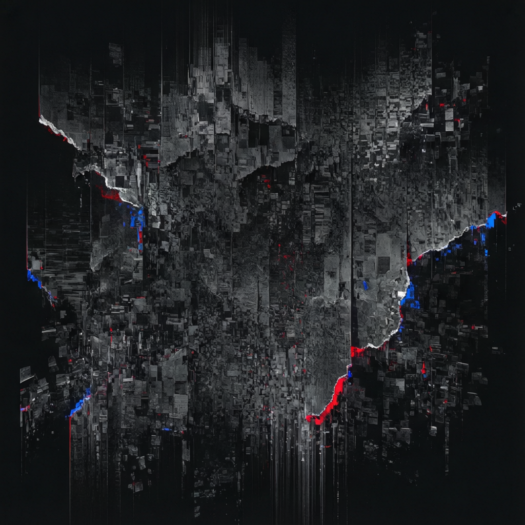 Chromatic Signal Decay, a solo still image artwork by Astral Dream Machine. The layout is presented as a single full-frame image.