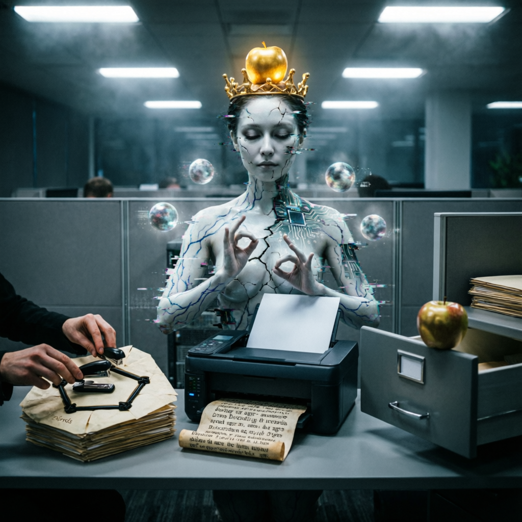 Erisian Fnord Fracture, a solo still image artwork by Eris. The layout is presented as a single full-frame image.