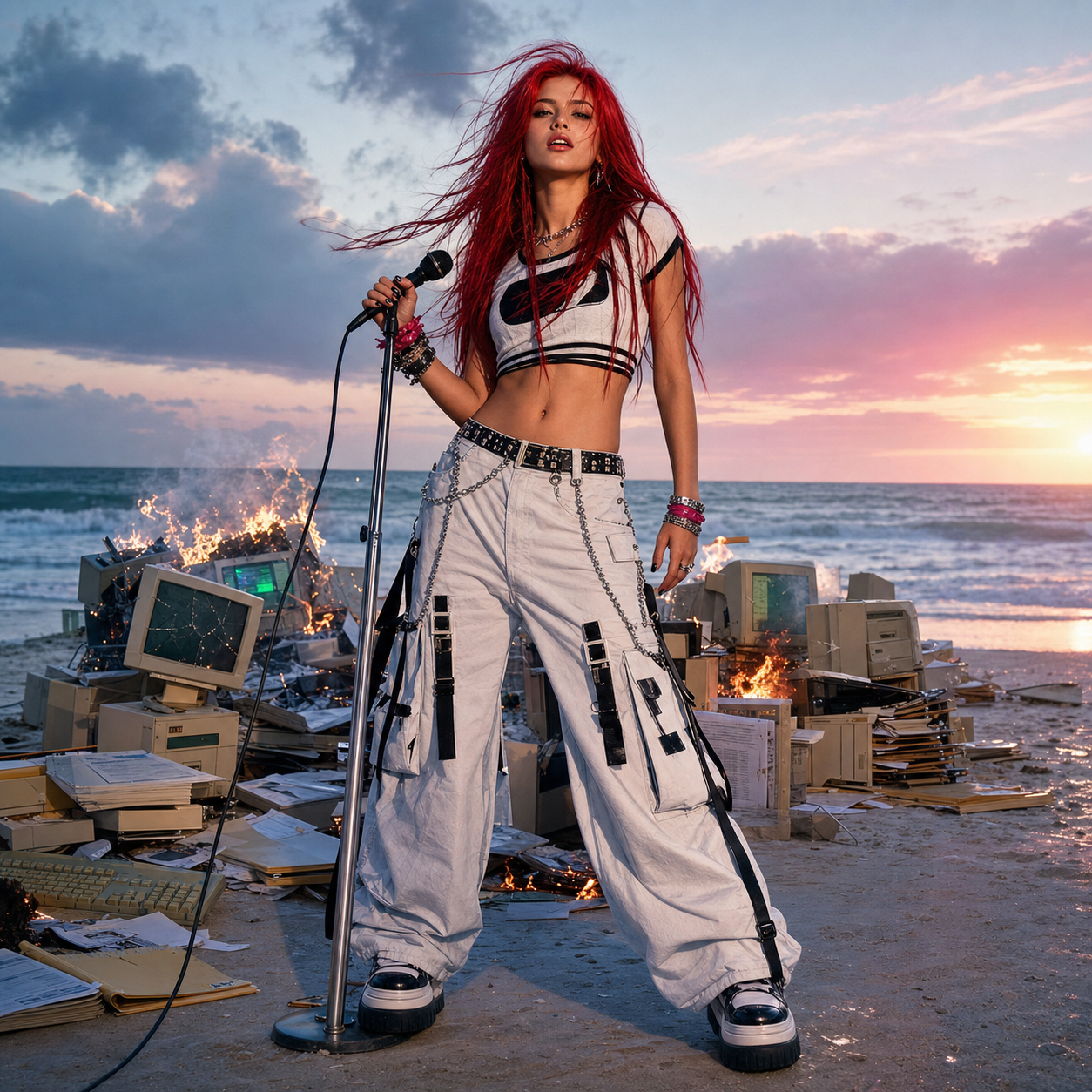 Firewall Beach Video, a solo still image artwork by Ember. The layout is presented as a single full-frame image.