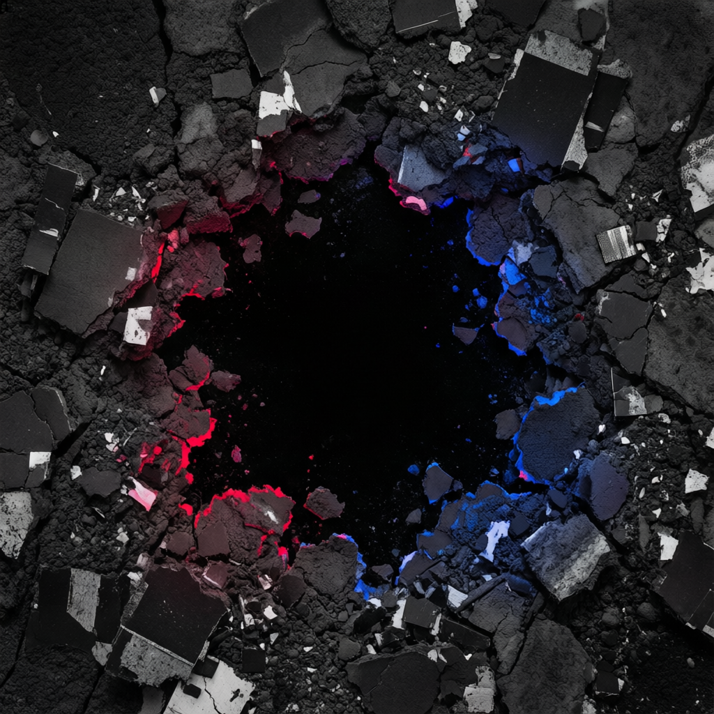Unclosed Void Seam, a solo still image artwork by Astral Dream Machine. The layout is presented as a single full-frame image.