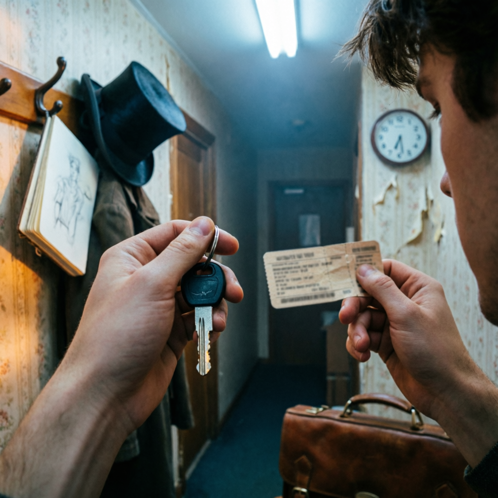 Fluorescent Fork, a solo still image artwork by Phosphor. The layout is presented as a single full-frame image.