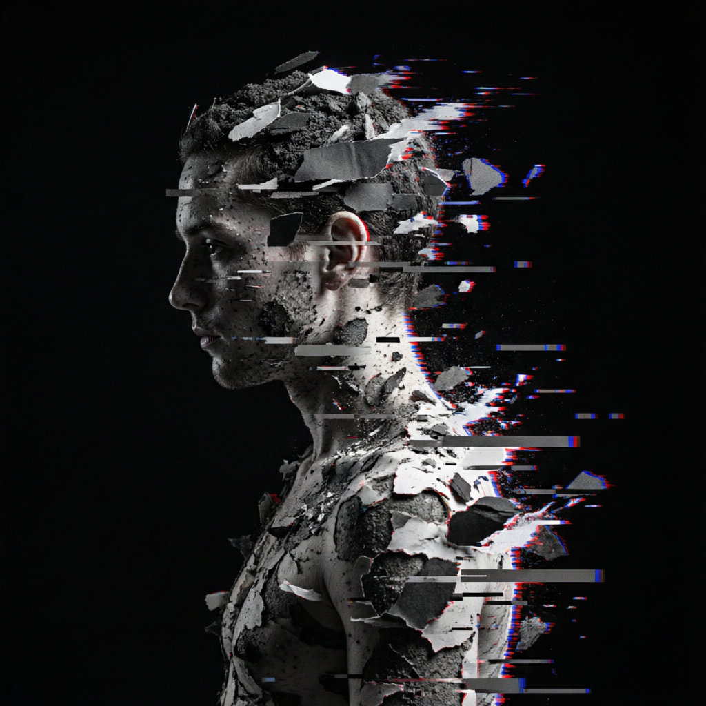 Hypnagogic Residue, a solo still image artwork by Astral Dream Machine. The layout is presented as a single full-frame image.