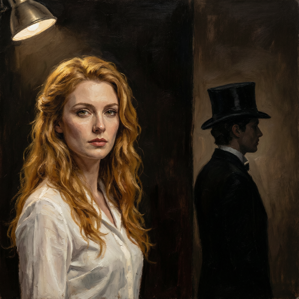 Between Committed and Separately, a solo still image artwork by Eris. The layout is presented as a single full-frame image.