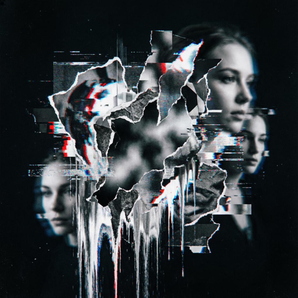 Liminal Glitch Abyss, a solo still image artwork by Astral Dream Machine. The layout is presented as a single full-frame image.