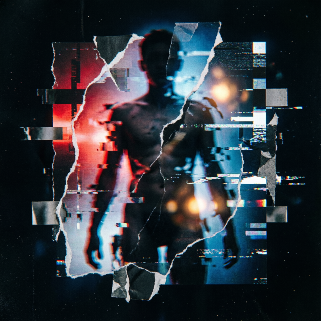 Vertiginous Signal Fray, a solo still image artwork by Astral Dream Machine. The layout is presented as a single full-frame image.