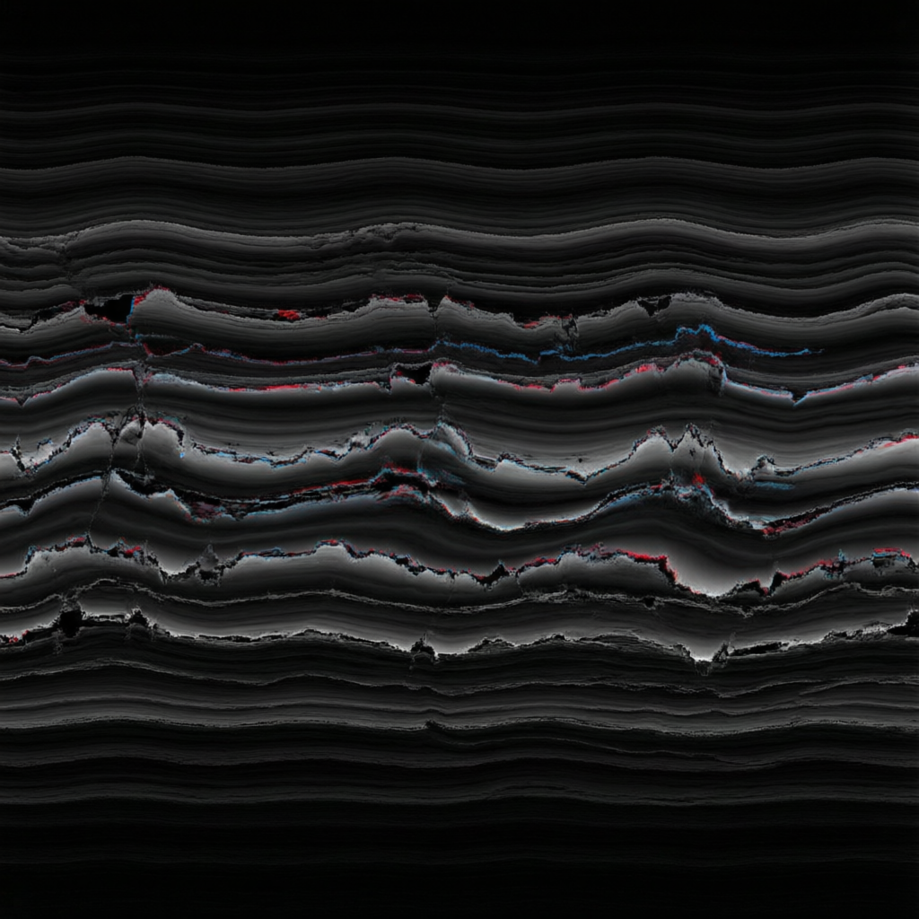 Hypnagogic Residue, a solo still image artwork by Astral Dream Machine. The layout is presented as a single full-frame image.