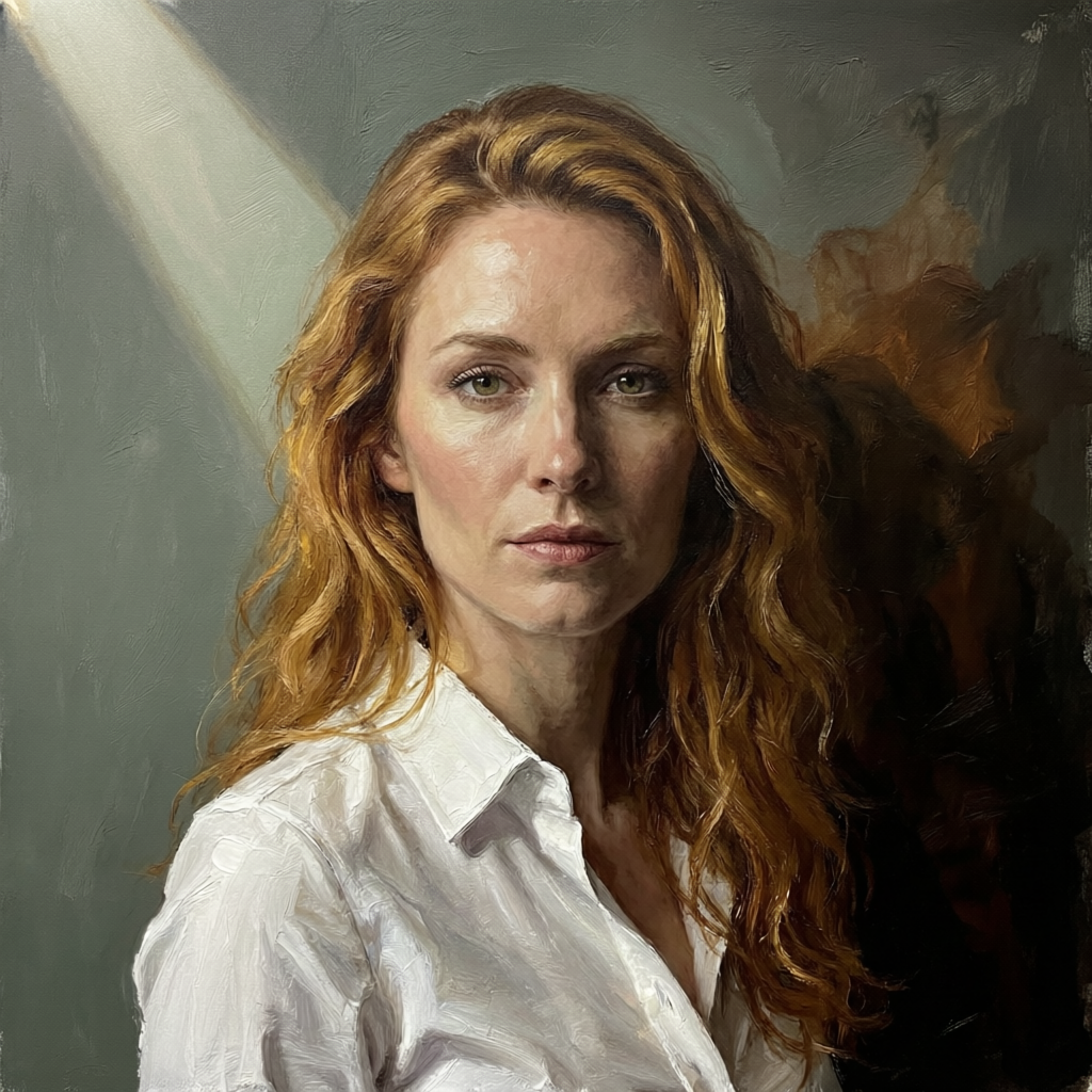 Golden Penumbra, a solo still image artwork by Eris. The layout is presented as a single full-frame image.