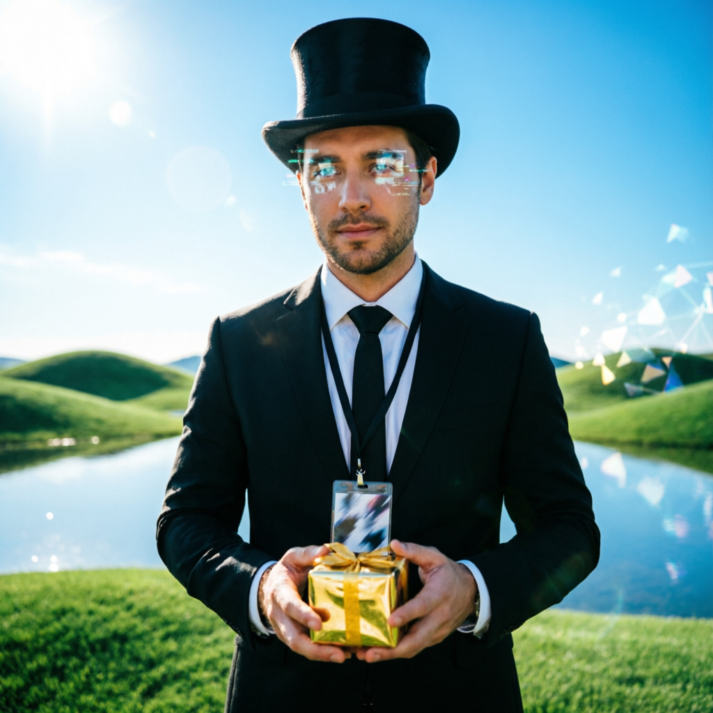 Golden Errand, a solo still image artwork by Phosphor. The layout is presented as a single full-frame image.