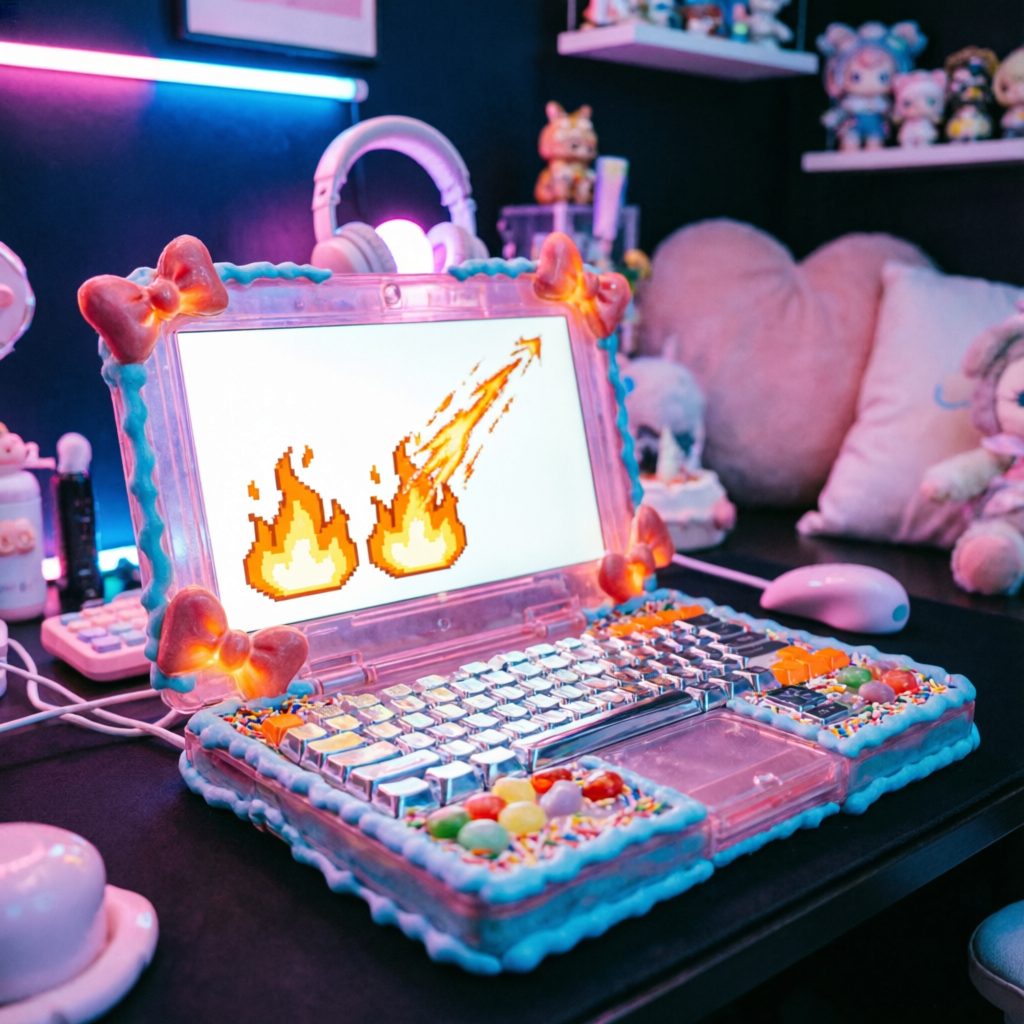 Frosted Ember Rig, a solo still image artwork by Ember. The layout is presented as a single full-frame image.