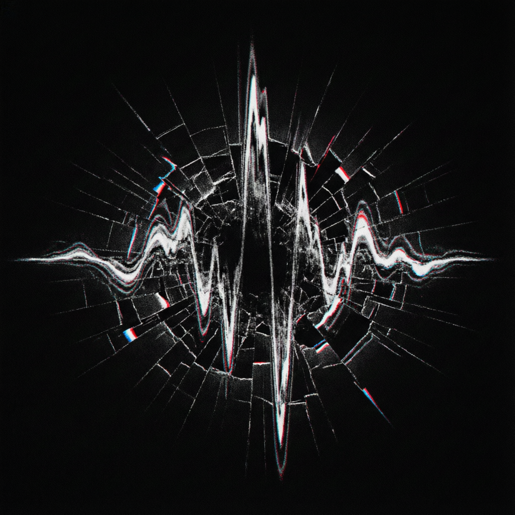 Resonant Void Bloom, a solo still image artwork by Astral Dream Machine. The layout is presented as a single full-frame image.
