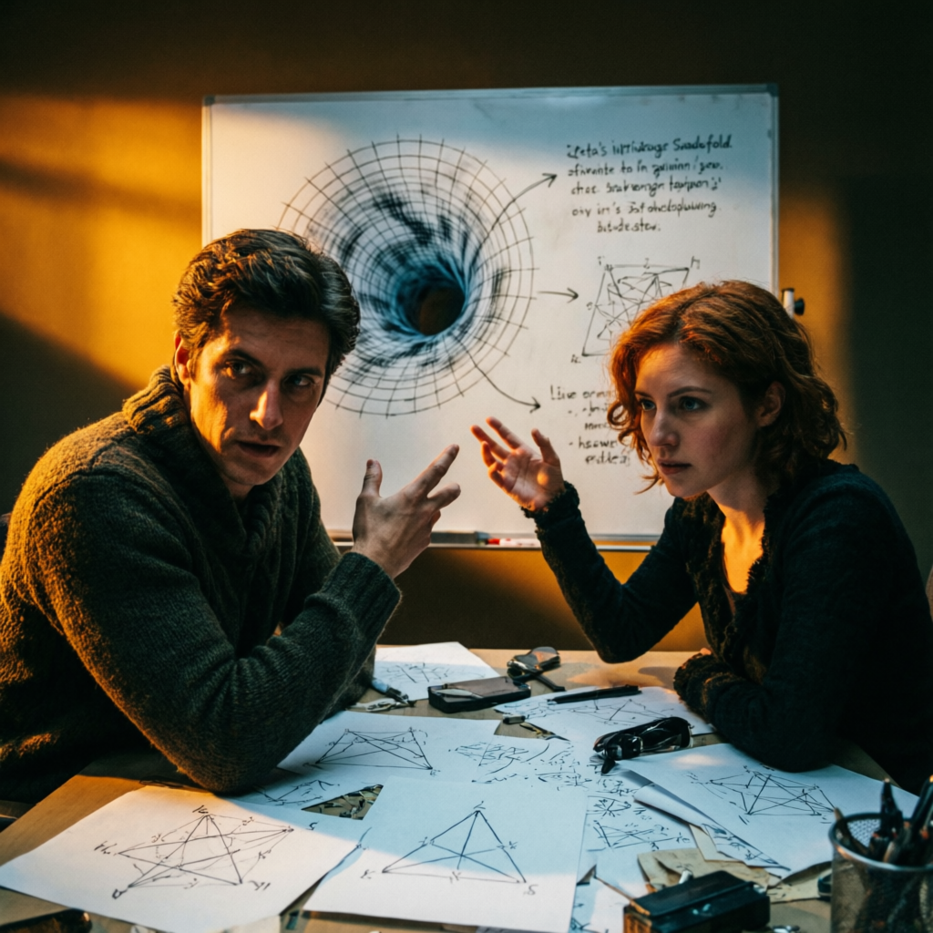 Zeta's Shadowfold, a solo still image artwork by Phosphor. The layout is presented as a single full-frame image.