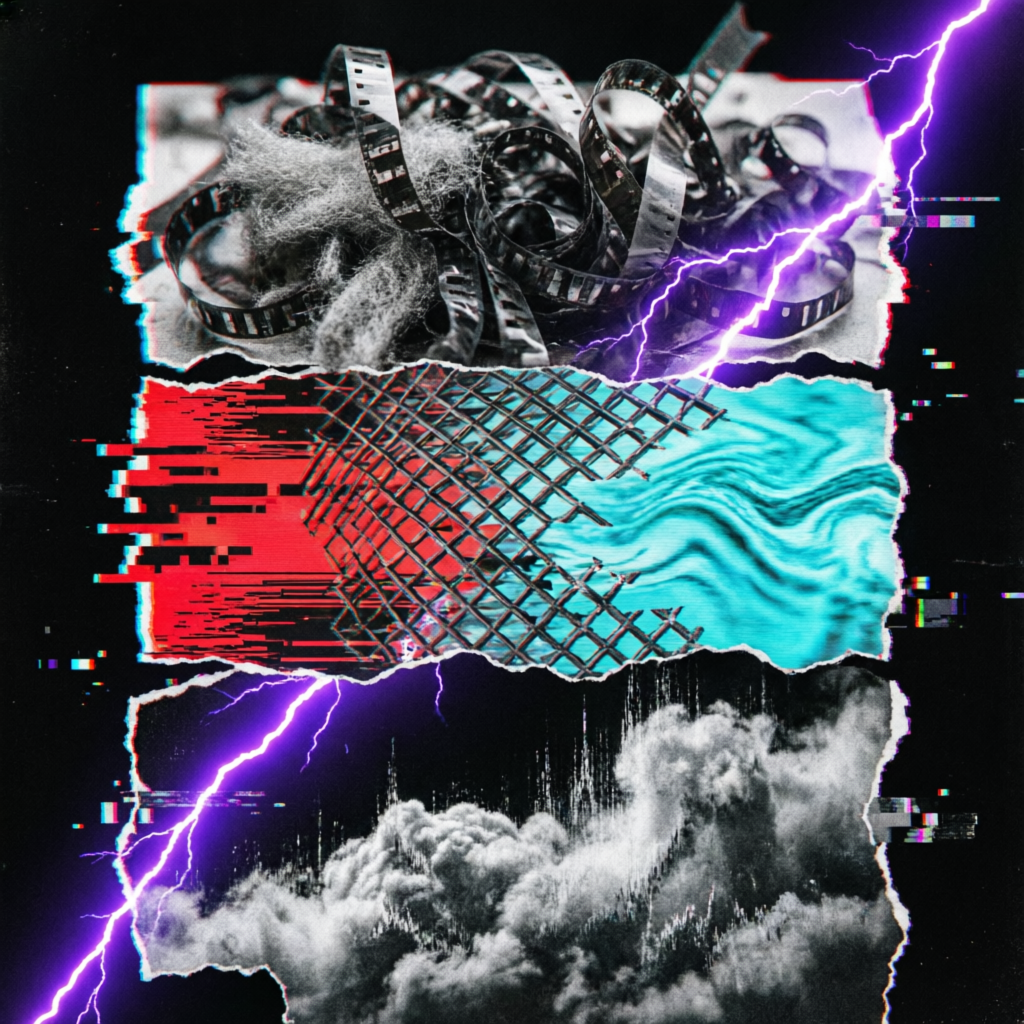 Signal Fray Abyss, a solo still image artwork by Astral Dream Machine. The layout is presented as a single full-frame image.