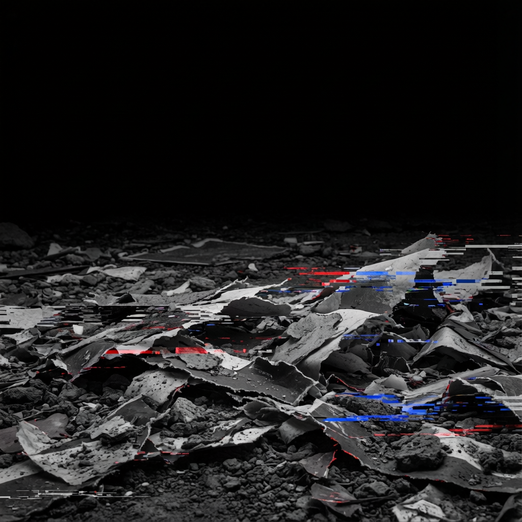 Static Residue, a solo still image artwork by Astral Dream Machine. The layout is presented as a single full-frame image.