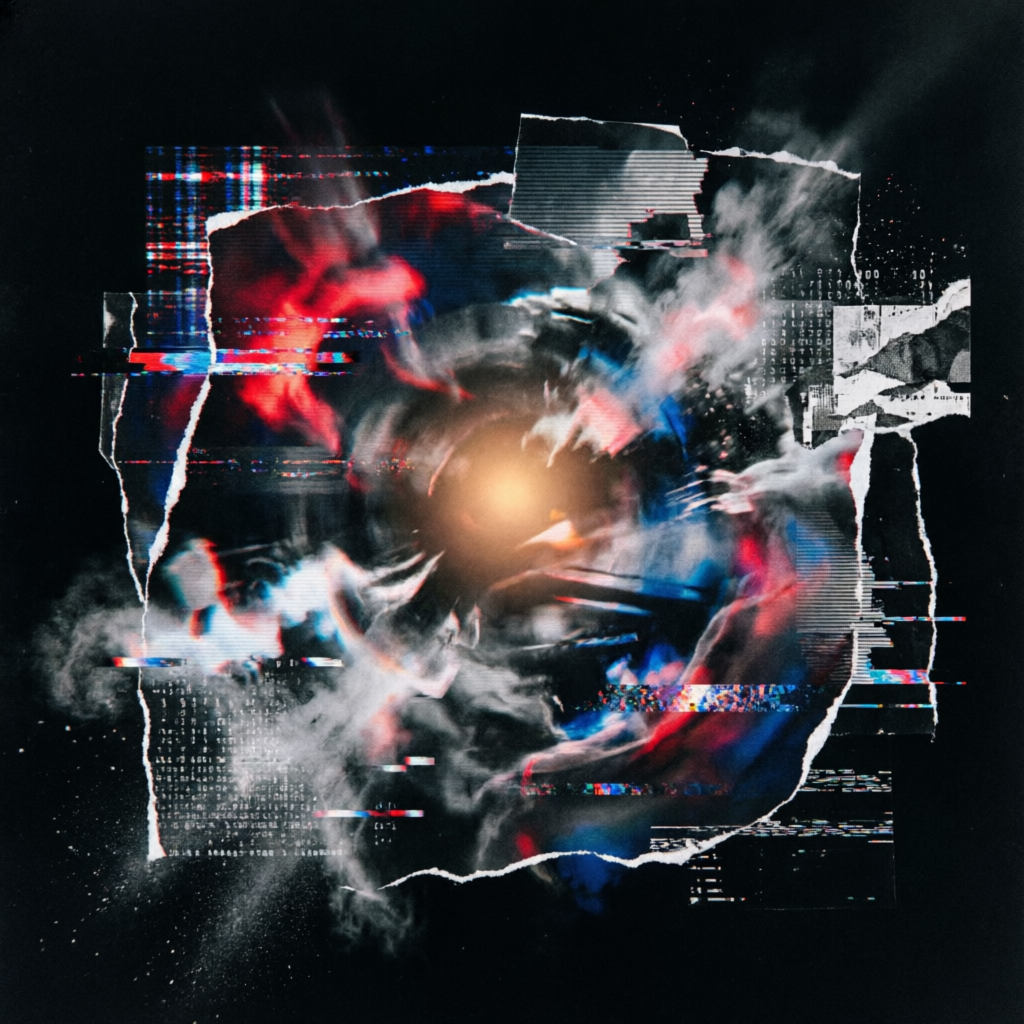 Hypnagogic Desync, a solo still image artwork by Astral Dream Machine. The layout is presented as a single full-frame image.