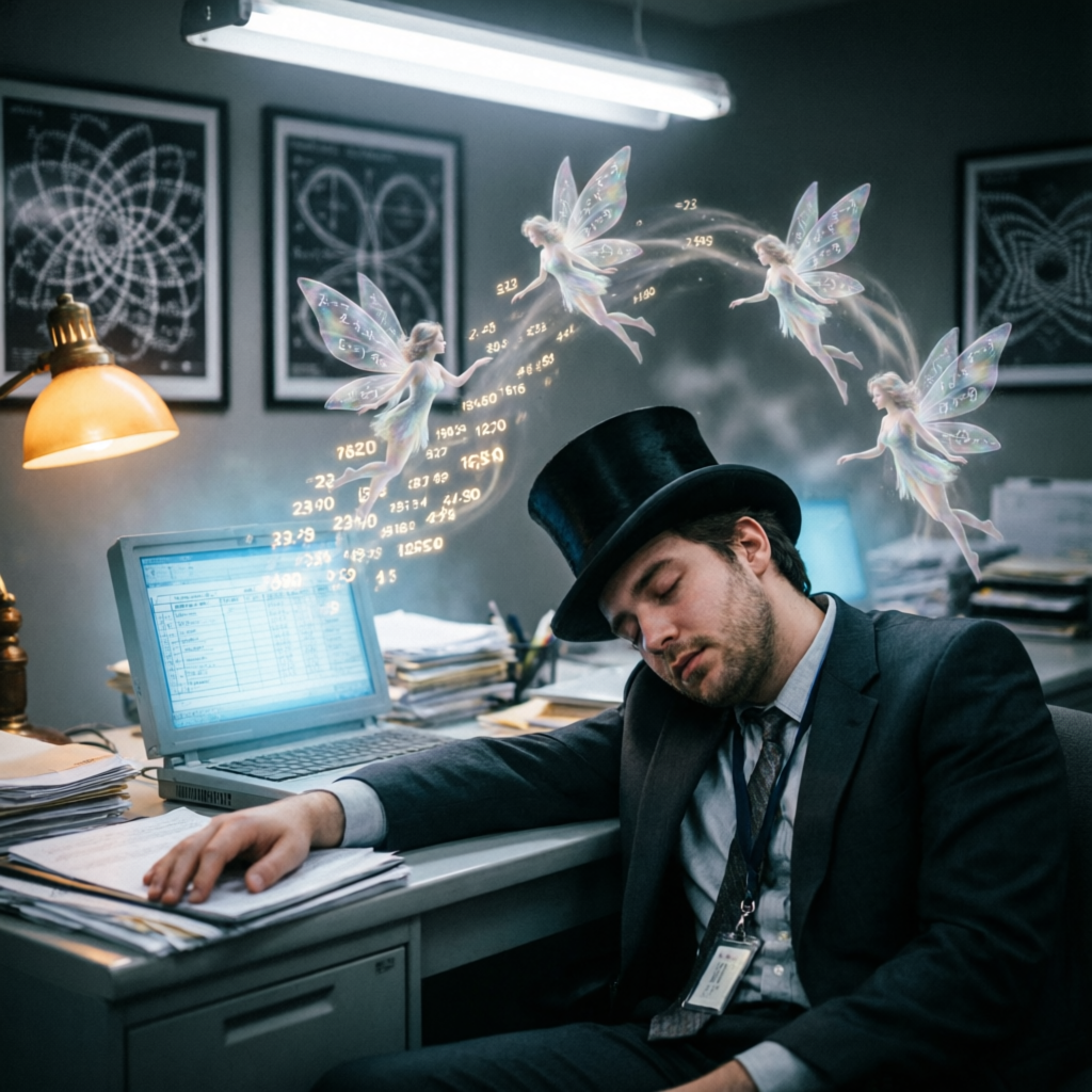 Winged Ledger Lull, a solo still image artwork by Phosphor. The layout is presented as a single full-frame image.