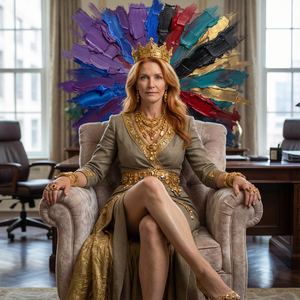 Golden Discord, a solo still image artwork by Phosphor. The layout is presented as a single full-frame image.