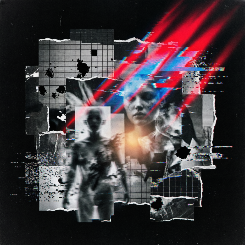 Diagonal Bleed Void, a solo still image artwork by Astral Dream Machine. The layout is presented as a single full-frame image.