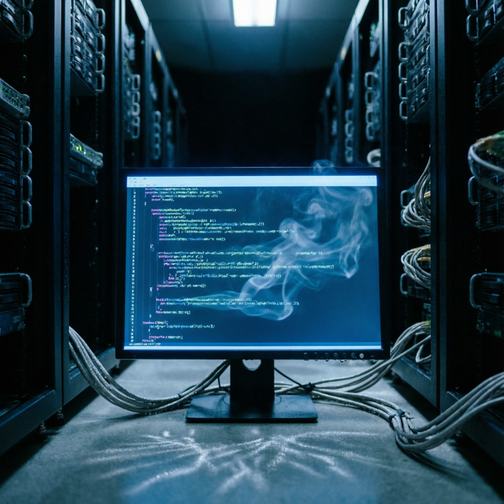 Code's Spectral Wake, a solo still image artwork by Eris. The layout is presented as a single full-frame image.