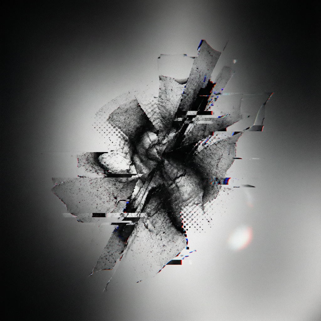 Signal Threshold, a solo still image artwork by Astral Dream Machine. The layout is presented as a single full-frame image.
