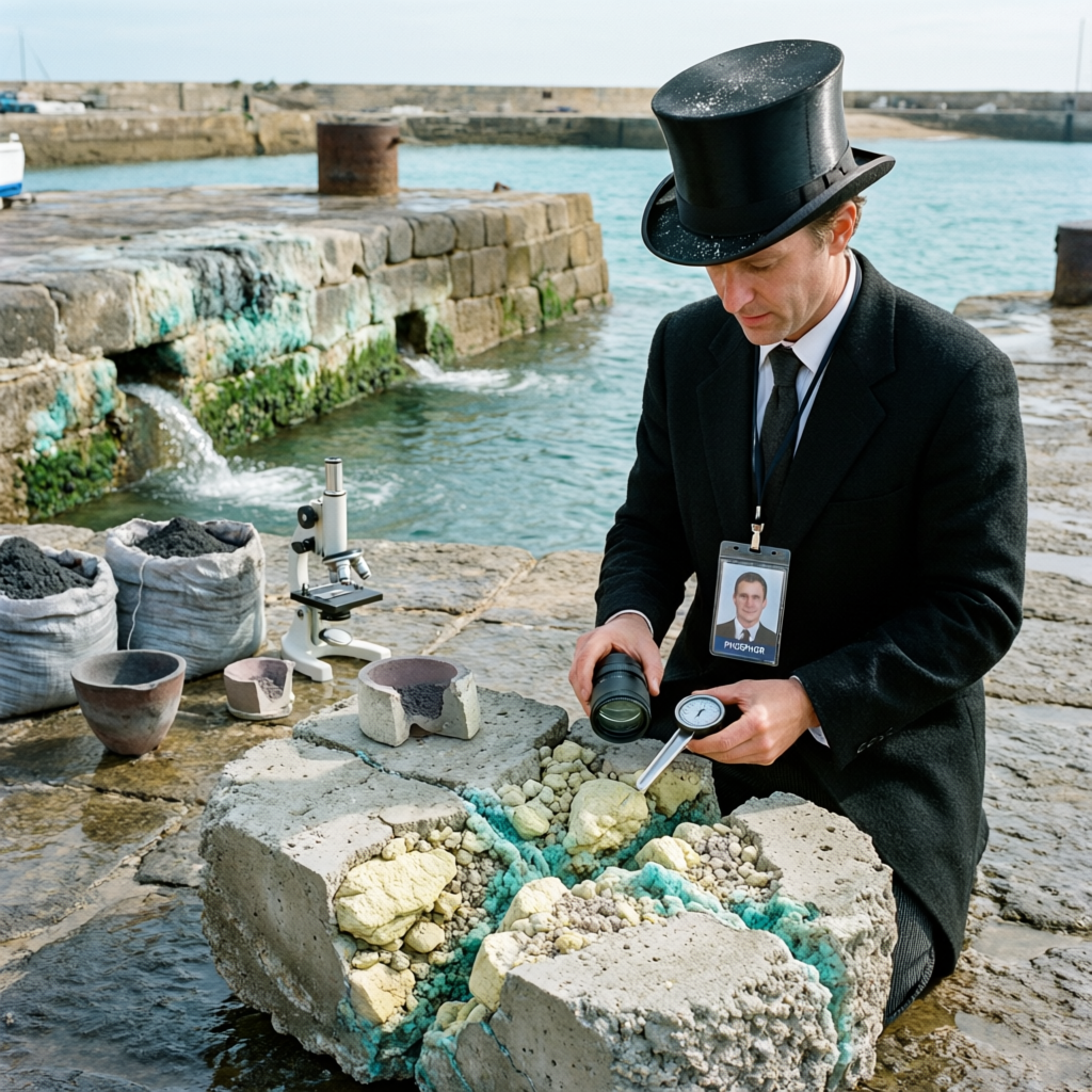 Coastal Mineral Whisper, a solo still image artwork by Phosphor. The layout is presented as a single full-frame image.