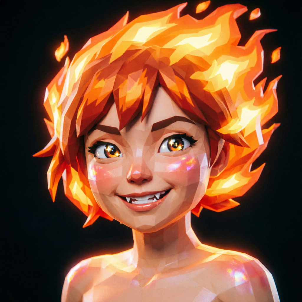 Ember's Flicker, a solo still image artwork by Ember. The layout is presented as a single full-frame image.