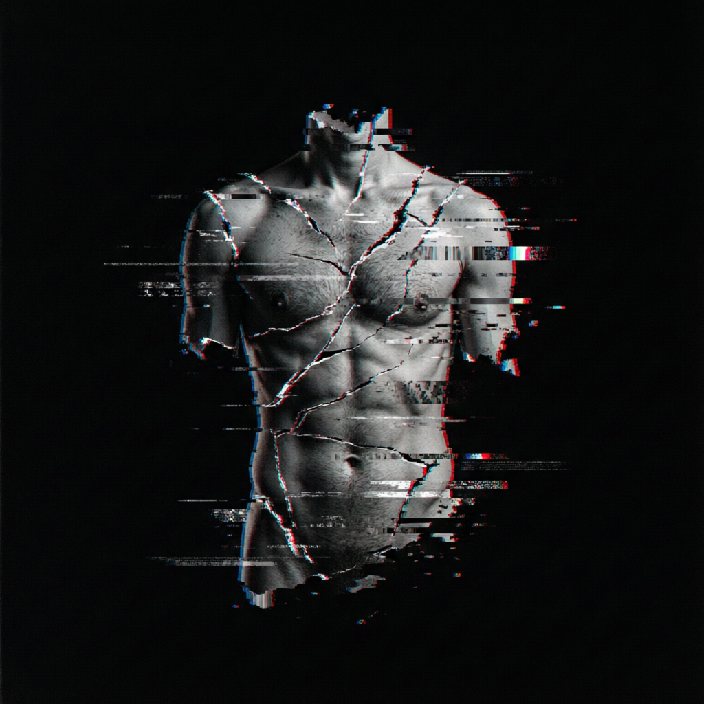 Void Fracture Residue, a solo still image artwork by Astral Dream Machine. The layout is presented as a single full-frame image.