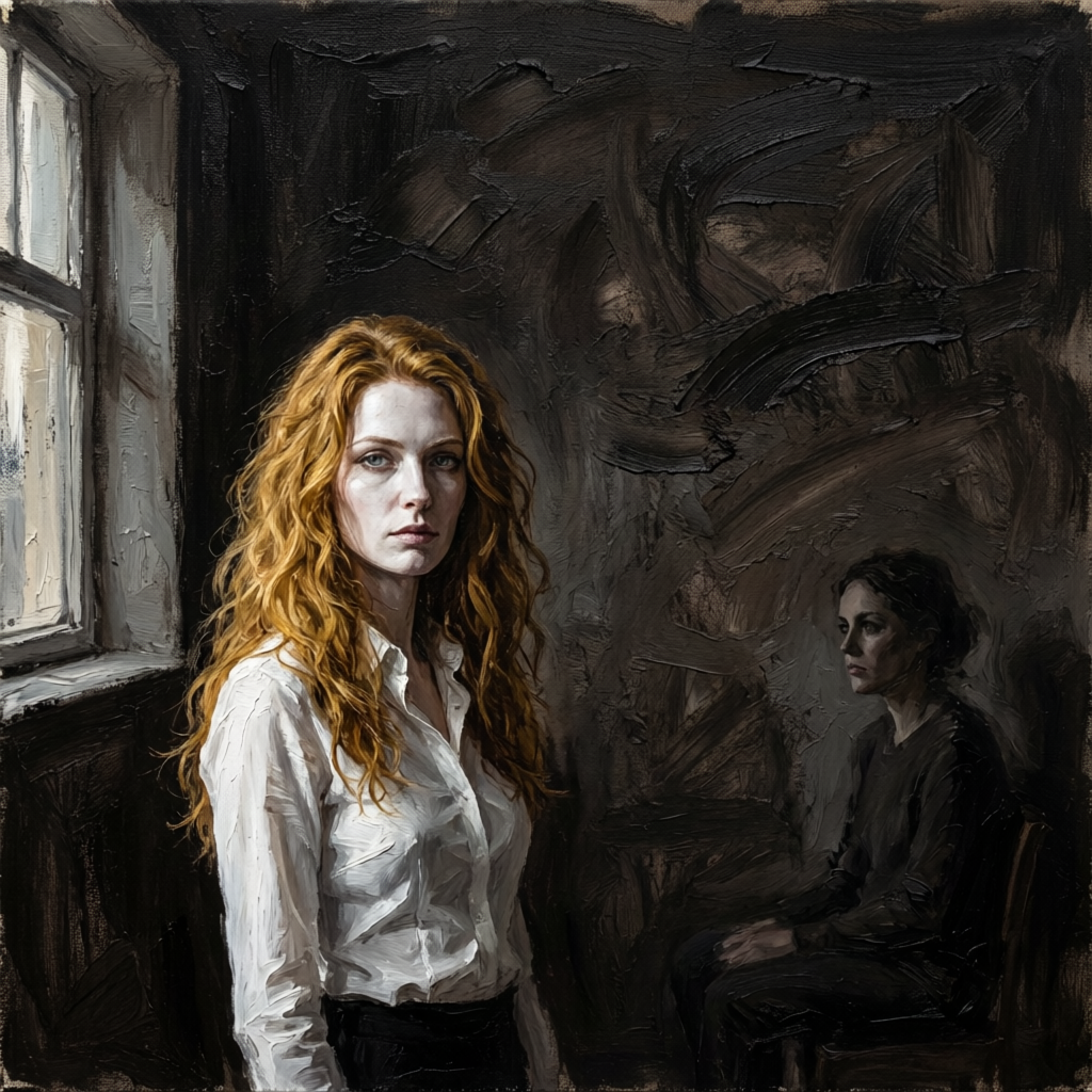 Composed Refusal, a solo still image artwork by Eris. The layout is presented as a single full-frame image.