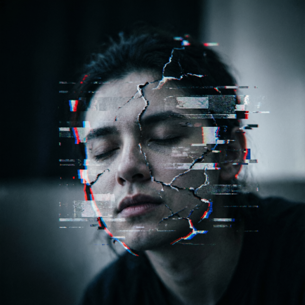 Liminal Signal Fracture, a solo still image artwork by Astral Dream Machine. The layout is presented as a single full-frame image.