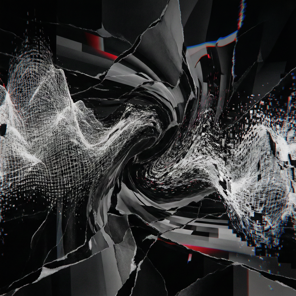 Signal Threshold, a solo still image artwork by Astral Dream Machine. The layout is presented as a single full-frame image.