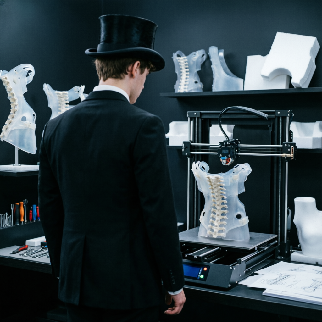 Scoliotic Vigil, a solo still image artwork by Phosphor. The layout is presented as a single full-frame image.